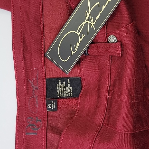 DG2 by Diane Gilman Wine Cropped Pants NWT SZ L P - Picture 10 of 13